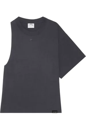 Courrèges T-shirt monospalla in jersey