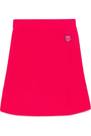 Maison Kitsuné Gonna a coste corta con applicazione Bold Fox Head