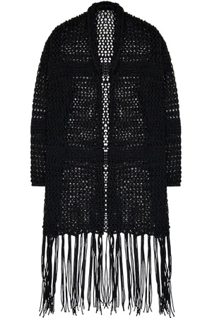 LANEUS Cardigan oversize in maglia traforata