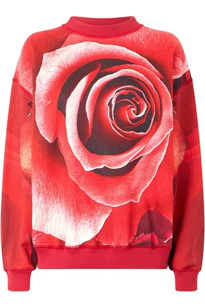 Roberto Cavalli Felpa con stampa rose