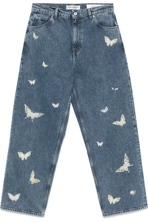 OUR LEGACY Jeans con ricamo farfalla