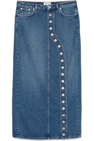 Jean Paul Gaultier Gonna midi denim asimmetrica