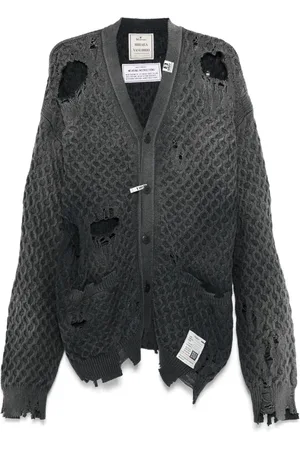 Maison Mihara Yasuhiro Cardigan con effetto schiarito