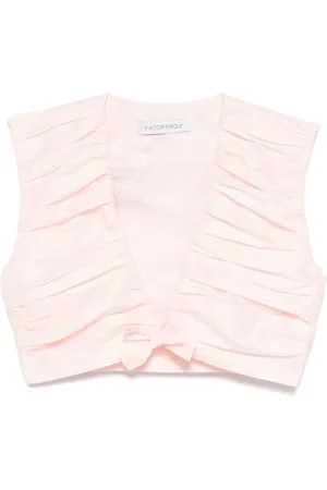Viktor & Rolf Top crop con pieghe