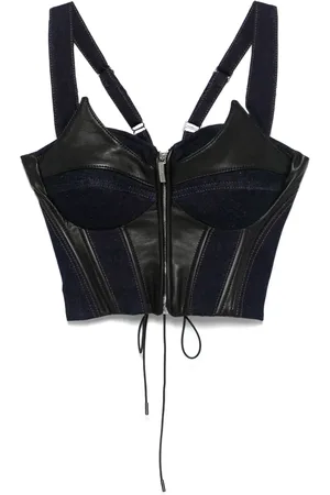 MITILIANE COUTURE Corsetto con inserti denim