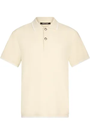 Roberto Cavalli Polo in cotone con ricamo logo