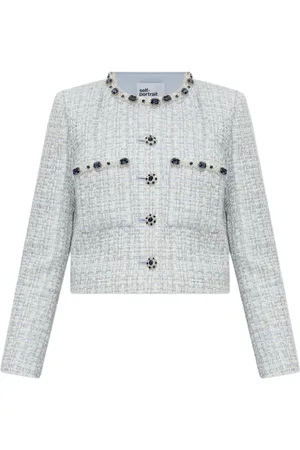 Self-Portrait Giacca in tweed con strass