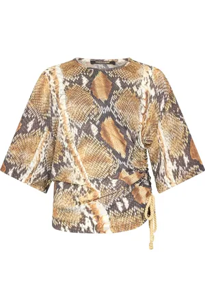 Roberto Cavalli T-shirt con stampa effetto pelle di serpente