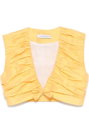 Viktor & Rolf Top crop con pieghe
