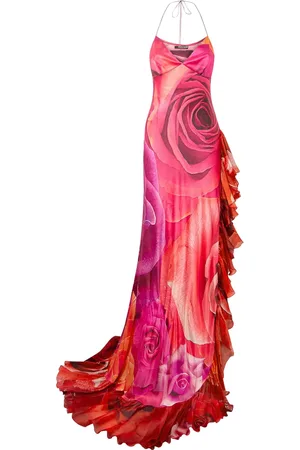 Roberto Cavalli Abito lungo a fiori