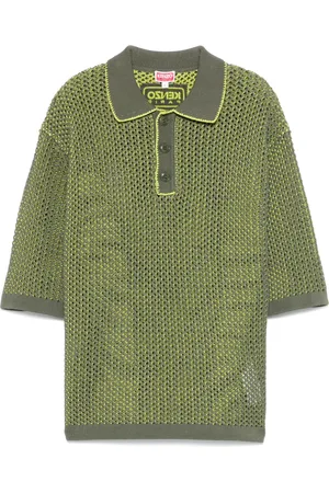 Kenzo Polo in maglia traforata
