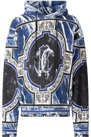 Roberto Cavalli Felpa in cotone con cappuccio