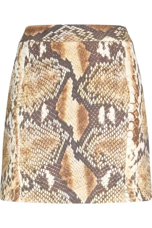 Roberto Cavalli Gonna con effetto pelle di serpente