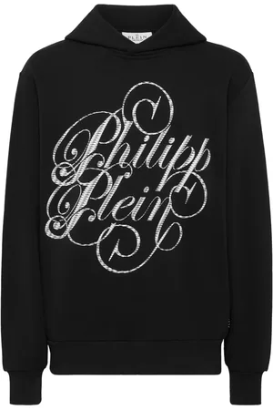 Philipp Plein Felpa Coursive con cappuccio