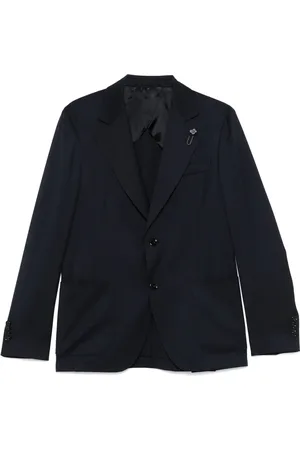 LARDINI Blazer in lana vergine con revers a scialle