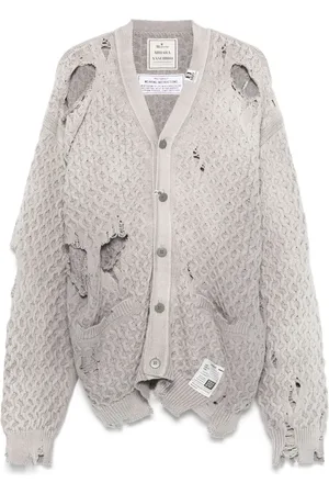Maison Mihara Yasuhiro Cardigan con effetto schiarito