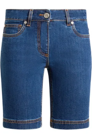 Etro Shorts denim con ricamo
