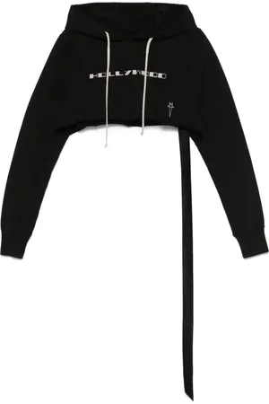 Rick Owens Felpa con cappuccio crop