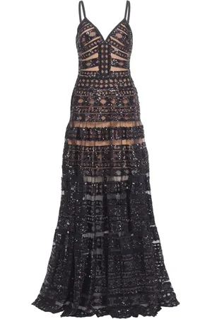 Elie saab Abito in tulle con ricamo