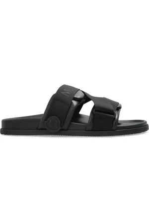 Moncler Sandali slides in pelle