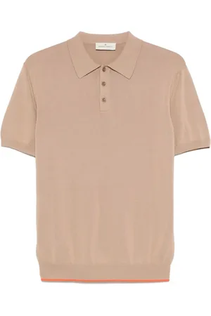 BRUNO MANETTI Polo in cotone con ricamo logo