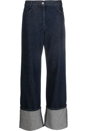 Patrizia Pepe Jeans a vita alta con risvolto