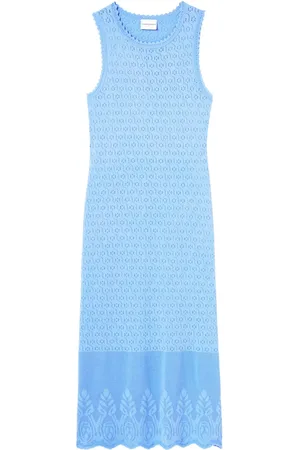 Claudie Pierlot Abito midi in maglia con lavorazione pointelle