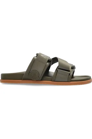 Moncler Sandali slides in pelle