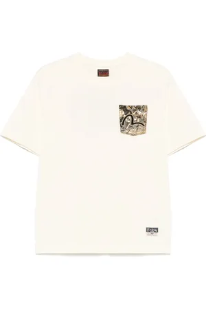 Evisu T-shirt Auspicious Cloud con ricamo