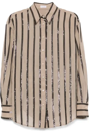 Brunello Cucinelli Camicia con paillettes