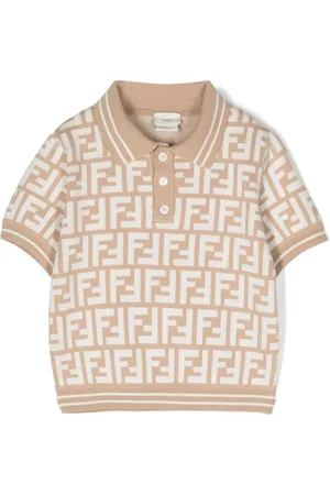 Fendi Polo con logo a intarsi