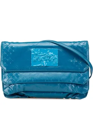 Bottega Veneta Clutch a tracolla dal design Intrecciato con finitura morbida e tre battenti 2007-2011