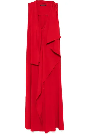 YOHJI YAMAMOTO Abito lungo drappeggiato Ry Lawn senza maniche