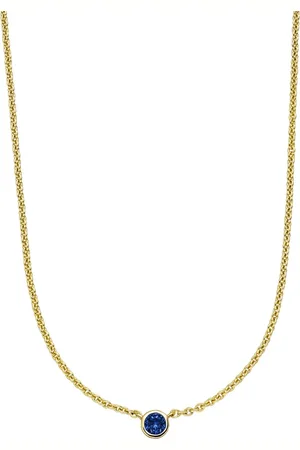 VEYNOU Collana Laya in giallo 14kt riciclato con zaffiri
