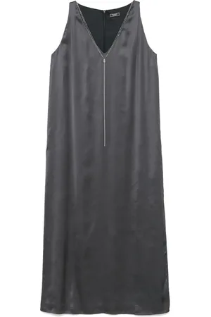 PESERICO SIGN Abito midi con catena Monili