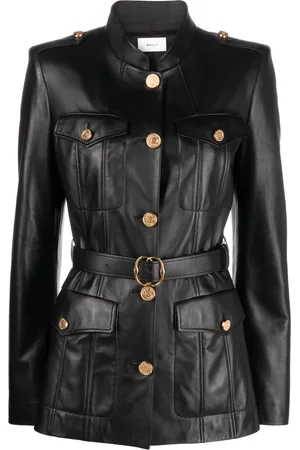 Bally Giacca in pelle con cintura