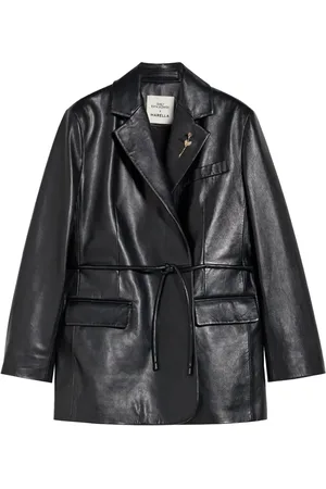 MARELLA Giacca in pelle con cintura