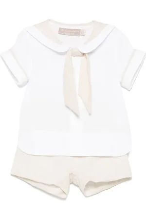 LA STUPENDERIA Set camicia e shorts con fiocco