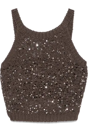 PESERICO SIGN Canotta con paillettes