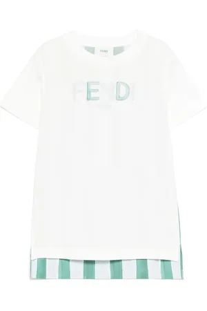 Fendi T-shirt con logo ricamato