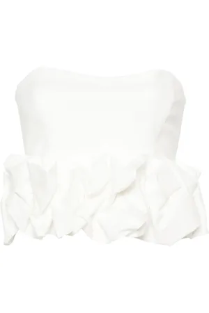 GENNY Blusa senza spalline con applicazione