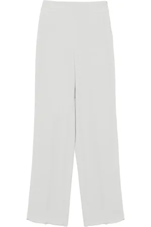 Emporio Armani Pantaloni con motivo a spina di pesce jacquard