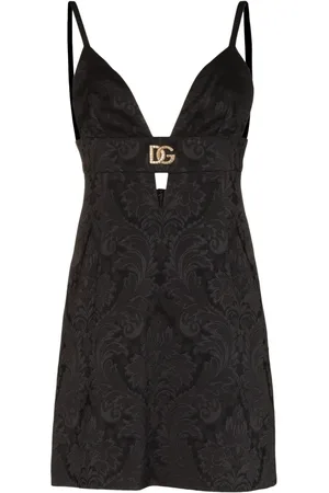 Dolce & Gabbana Abito corto con placca DG