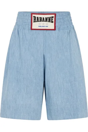 Paco rabanne Shorts denim con applicazione