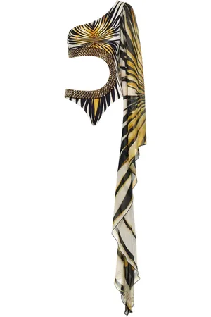 Roberto Cavalli Costume intero con stampa Ray of Gold