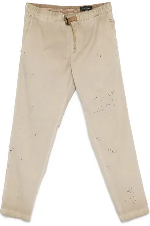 White Sand Pantaloni con dettagli effetto vernice