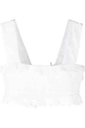 Isabel Marant Top corto Mecelia in pizzo sangallo