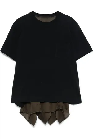 SACAI T-shirt con design a inserti