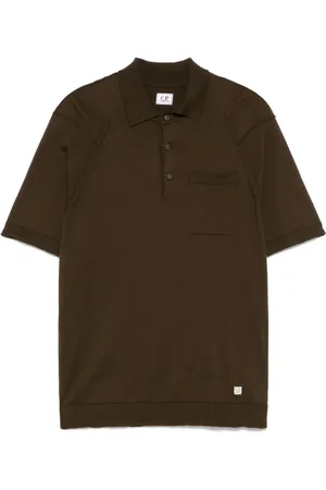 C.P. Company Polo in cotone con ricamo logo