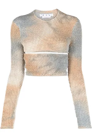OFF-WHITE Top Double con fantasia tie-dye